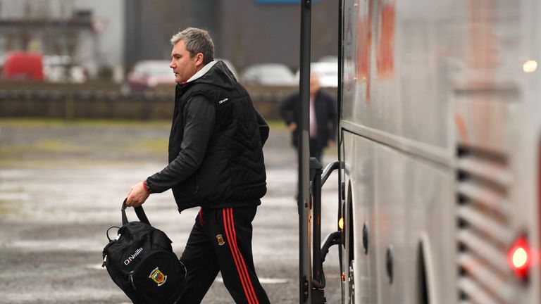 Look who's back: John Horan steps off the bus for the first game of his second coming as Mayo football manager