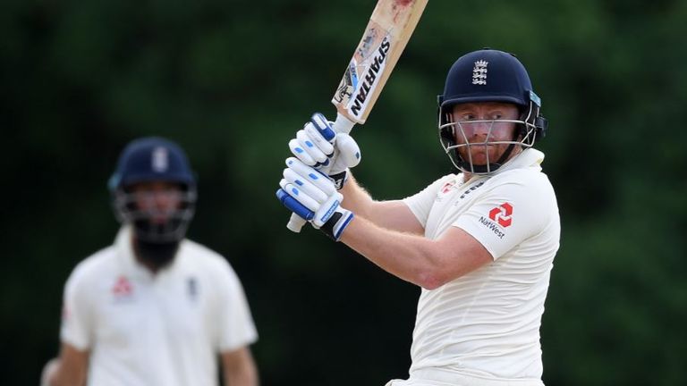 Jonny Bairstow fell two runs short of a century on day one against a CWI President's XI