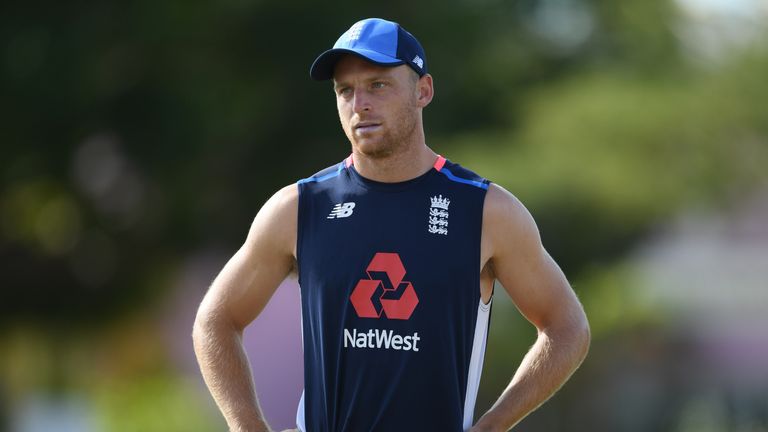 Jos Buttler, England nets in the Caribbean