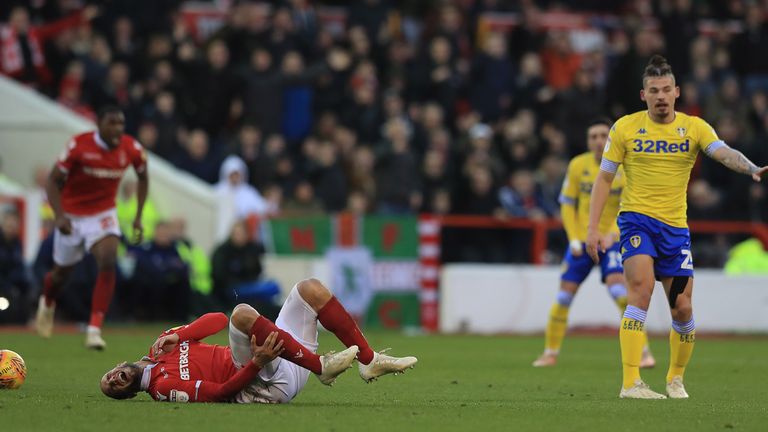 Kalvin Phillips saw a straight red card for a late tackle on Adlene Guedioura