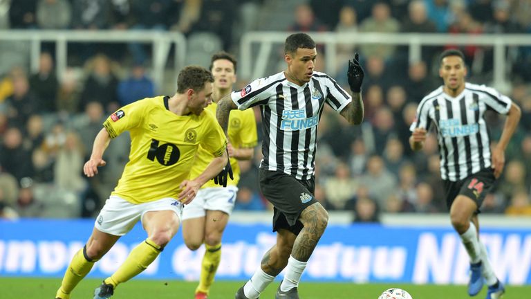 FA Cup Third Round match between Newcastle United and Blackburn Rovers at St. James Park on January 5, 2019 in Newcastle upon Tyne, United Kingdom