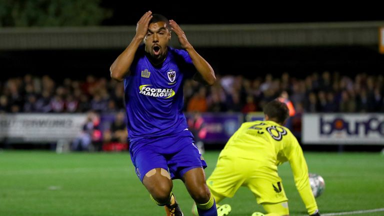 Kwesi Appiah left it late to seal victory for Wimbledon against Fleetwood