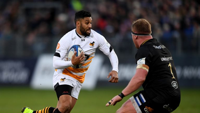 Lima Sopoaga kicked eight points off the tee for Wasps at the Rec but they fell to a last-minute loss