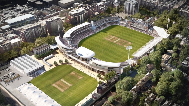 Projected image of Lord's makeover (pic courtesy of WilkinsonEyre)