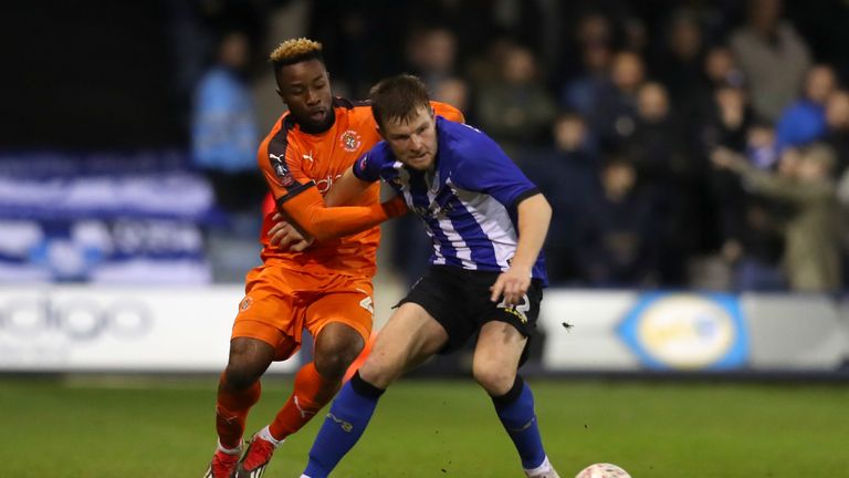 Action from FA Cup third-round replay between Luton and Sheffield Wednesday