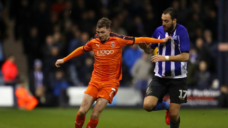 Action from the FA Cup third-round replay between Luton and Sheffield Wednesday