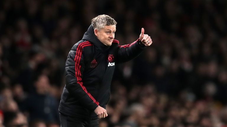 Manchester United manager Ole Gunnar Solskjaer during the FA Cup match against Arsenal