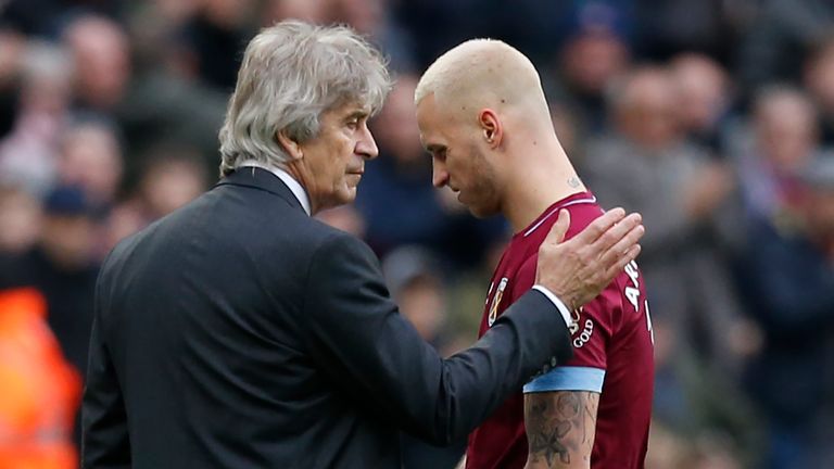 Manuel Pellegrini and Marko Arnautovic