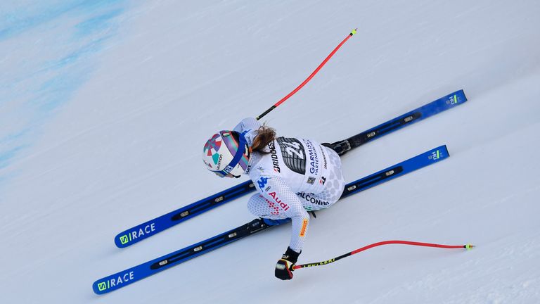 Marta Bassino of Italy in Garmisch Partenkirchen, Germany