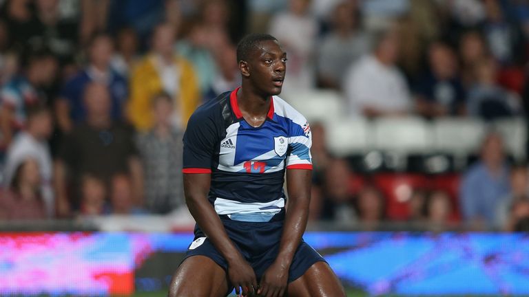 during the Men's Football first round Group A Match of the London 2012 Olympic Games between Great Britain and Senegal, at Old Trafford on July 26, 2012 in Manchester, England.