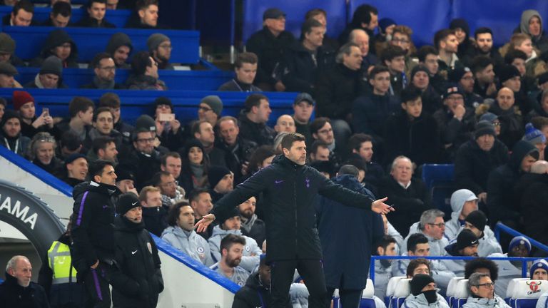 LONDON, ENGLAND - JANUARY 24: during the Carabao Cup Semi-Final Second Leg match between Chelsea and Tottenham Hotspur at Stamford Bridge on January 24, 2019 in London, England. (Photo by Marc Atkins/Getty Images)