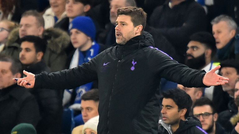 Mauricio Pochettino at Stamford Bridge during Chelsea vs Tottenham in the Carabao Cup semi-finals