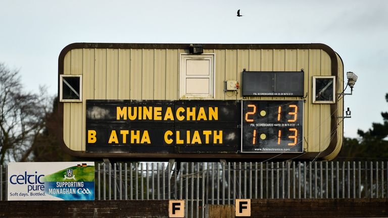 Chalk it down: The scoreboard displays the full-time result