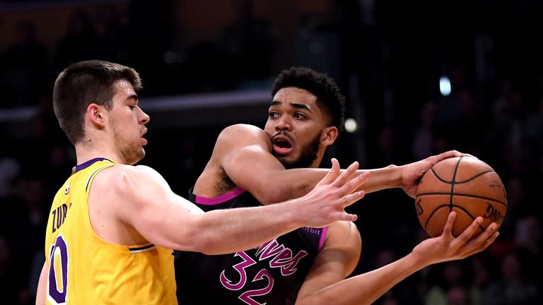 nba lakers timberwolves