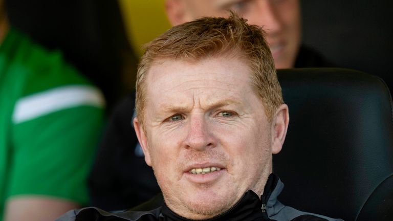 11/01/19.HIBERNIAN v AL WASL FC (1-0).DUBAI.Hibernian manager, Neil Lennon.