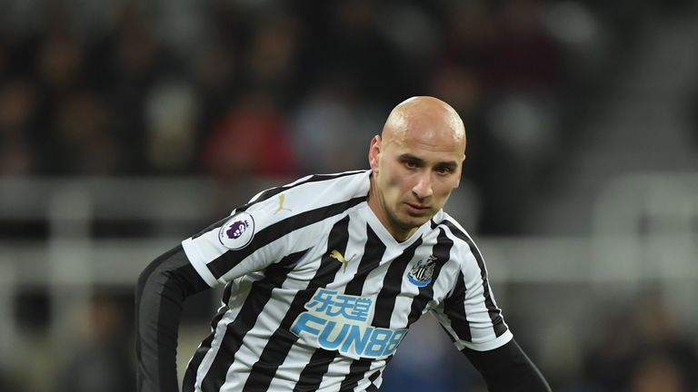 Jonjo Shelvey will head to Barcelona for a check-up on a thigh injury