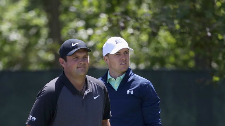 during a practice round prior to the 2018 U.S. Open at Shinnecock Hills Golf Club on June 12, 2018 in Southampton, New York.