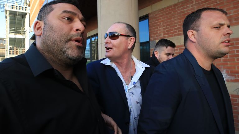 Paul Gascoigne arrives at Teesside Crown Court in Middlesbrough