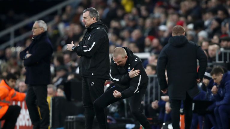 Pete Wild celebrated with all the enthusiasm of a fan when Oldham scored their winner