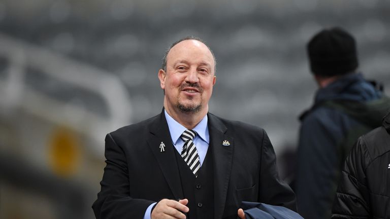 Rafa Benitez during the Premier League match between Newcastle United and Manchester City at St. James Park on January 29, 2019 in Newcastle upon Tyne, United Kingdom.