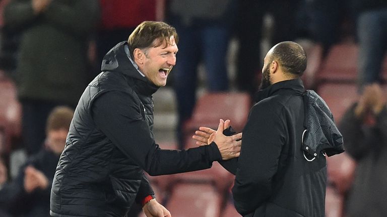 Ralph Hasenhuttl was delighted with his side's performance in their 2-1 victory over Everton