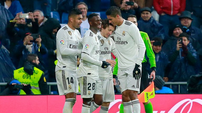 Luka Modric scored the second for Real Madrid against Sevilla