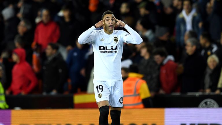 Rodrigo Moreno was sent off in Valencia's win