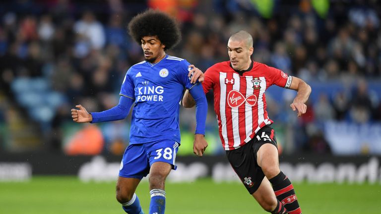 during the Premier League match between Leicester City and Southampton FC at The King Power Stadium on January 12, 2019 in Leicester, United Kingdom.