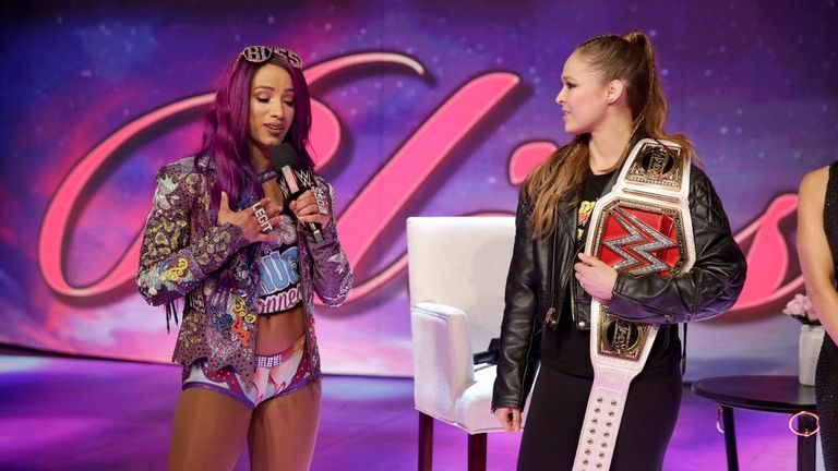 Ronda Rousey will defend her Raw women's title against Sasha Banks at the Royal Rumble