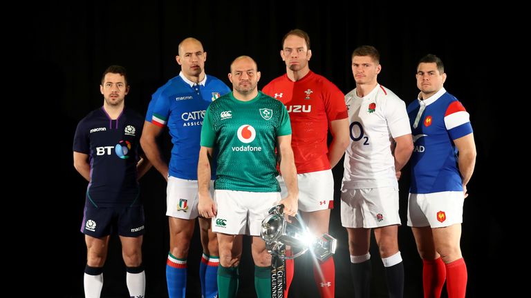 Greig Laidlaw, Sergio Parisse, Rory Best, Alun Wyn Jones, Owen Farrell, Guilhem Guirado