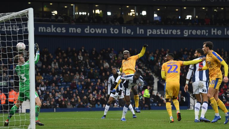 Sako rises to head in the only goal at The Hawthorns against Wigan