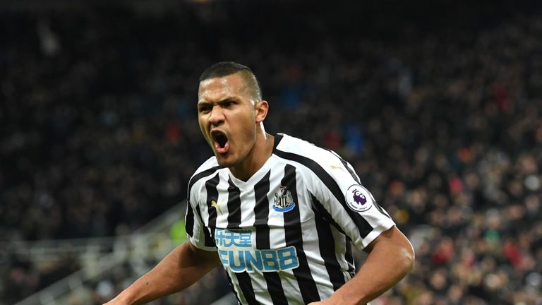 Salomon Rondon celebrates scoring Newcastle's equaliser