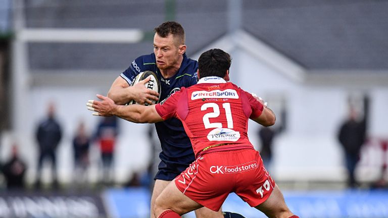 Sam Hidalgo-Clyne scored for the Scarlets in their victory