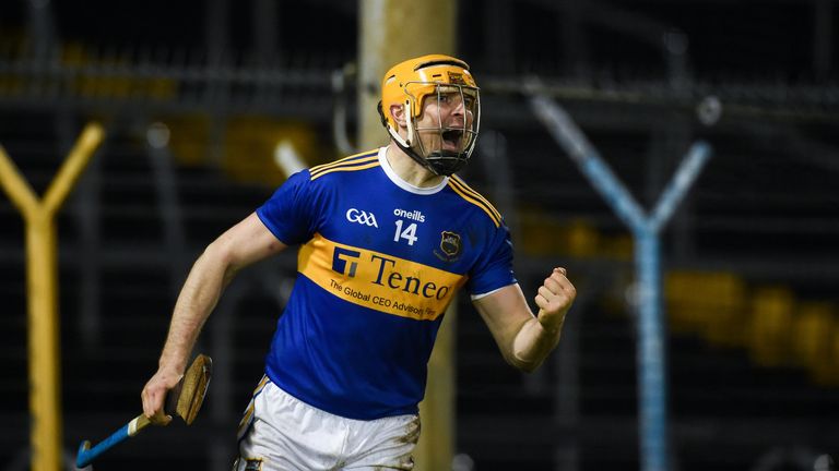 Seamus Callanan celebrates after scoring his Tipp's second goal against Clare