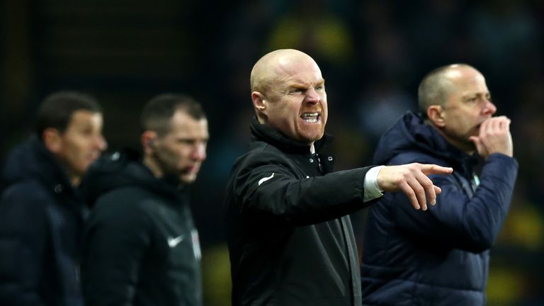 Sean Dyche was unhappy with the disallowed goal in Burnley's draw with Watford