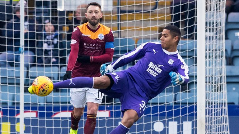 Dundee's on-loan goalkeeper Seny Dieng made his debut for the club in Saturday's draw with Queen of the South in the Scottish Cup