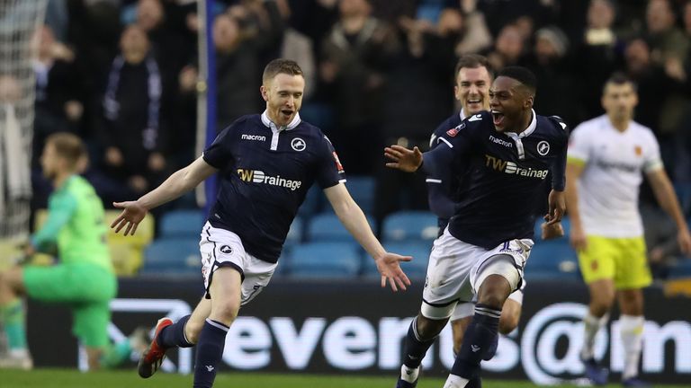 Shane Ferguson celebrates his winner