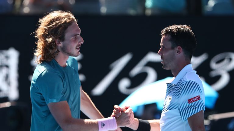 Stefanos Tsitsipas Defeats Roberto Bautista Agut To Reach Australian Open Semi Finals Tennis News Sky Sports