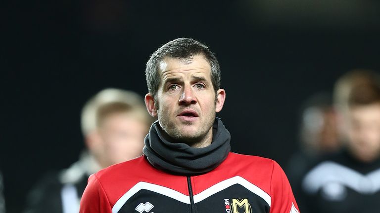 during the Sky Bet League One match between Milton Keynes Dons and Oldham Athletic at StadiumMK on February 7, 2017 in Milton Keynes, England.