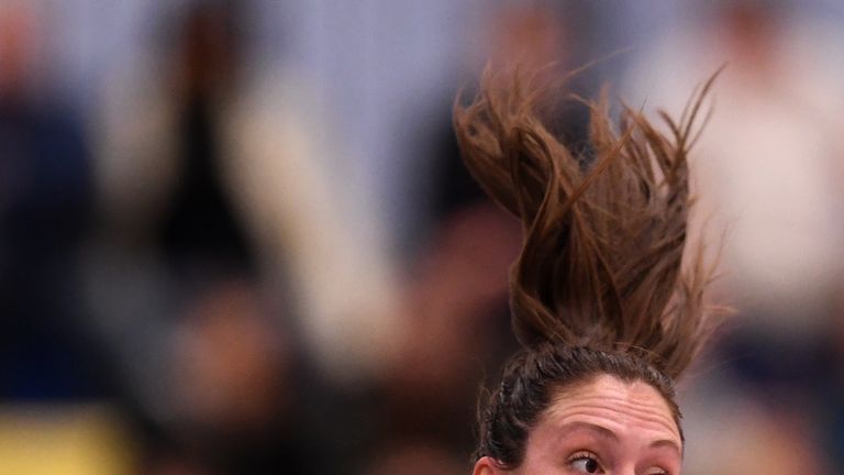 Katy Holland of Surrey Storm in Vitality Netball Superleague Action