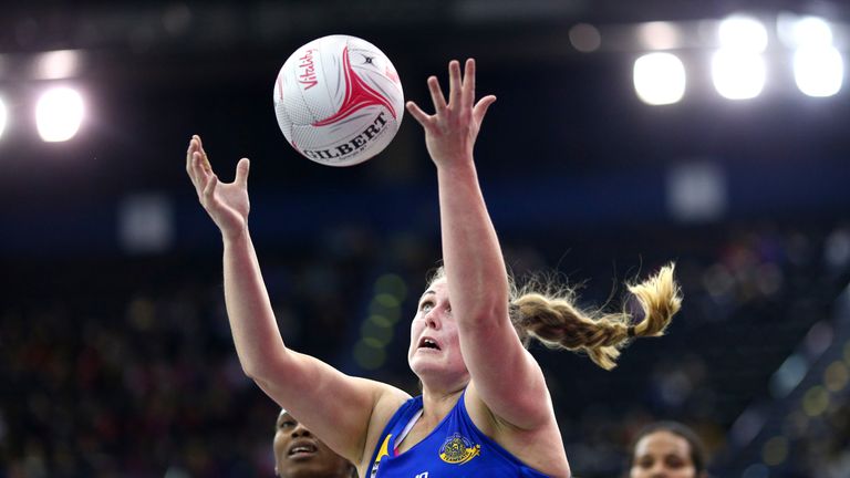 Team Bath in Vitality Netball Superleague action