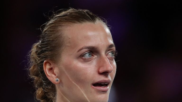 Petra Kvitova was aiming to add a third Grand Slam title to her two Wimbledon triumphs in 2011 and 2014