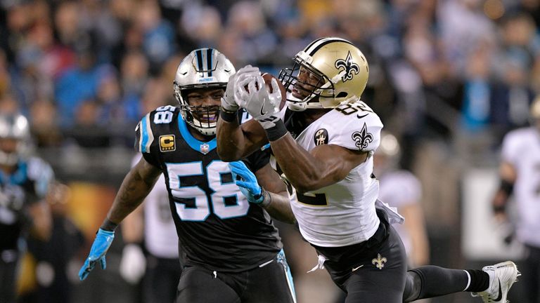 Thomas Davis in action against New Orleans Saints