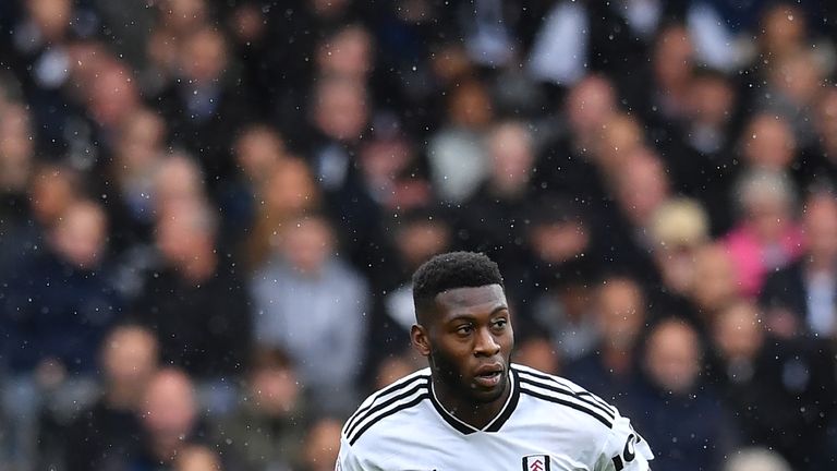 Timothy Fosu-Mensah in action during the Premier League match between Fulham and Watford at Craven Cottage