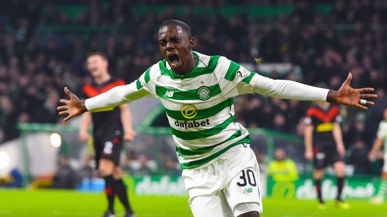Timothy Weah scores for Celtic on his debut in the Scottish Cup