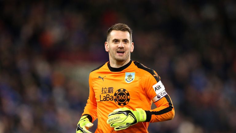 Tom Heaton played in the 2-1 win over Huddersfield on Wednesday