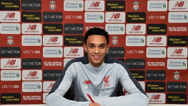 Trent Alexander-Arnold has signed a new long-term contract with Liverpool