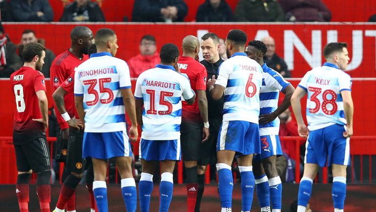 Man Utd were awarded a penalty with the help of VAR against Reading in their FA Cup third round tie