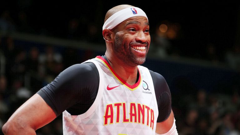 Vince Carter during the Hawks' 114-98 road loss to the Wizards