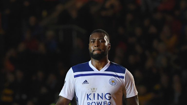 Wes Morgan during the FA Cup Third Round match between XX and XX at Rodney Parade on January 6, 2019 in Newport, United Kingdom.